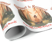 Disconnect to reconnect forest meditation art geschenkpapier (Rolleneckpunkt)