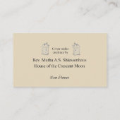 Discordian Papst Card (Phoenix-Kabaleversion) Visitenkarte (Rückseite)