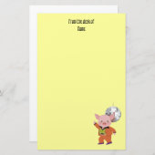 Discoschwein mit Discoball Briefpapier (Vorne/Hinten)