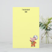 Discoschwein mit Discoball Briefpapier (Stehend Vorderseite)