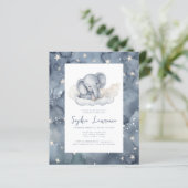 Discount Baby Elephant Baby Shower Einladung (Stehend Vorderseite)