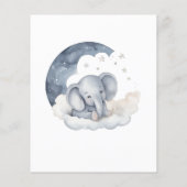 Discount Baby Elephant Baby Shower Einladung (Rückseite)