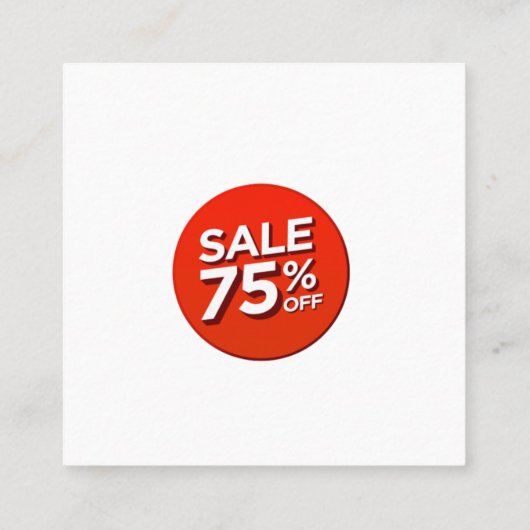 Discount Card 75% Ermäßigung Rabattkarte (Rückseite)