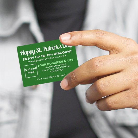 Discount Card Business Saint Patrick Green Rabattkarte