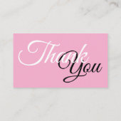 Discount Code Card, vielen Dank für Ihre Visitenkarte (Rückseite)