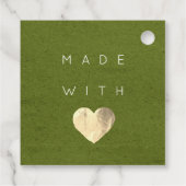 Discount-Code Logo Gold Heart Kraft Danke Green Geschenkanhänger (Rückseite)
