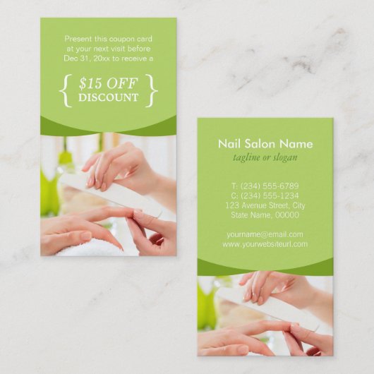 Discount Coupon Nail Salon WELLNESS-CENTER Chic Na (Vorne/Hinten)