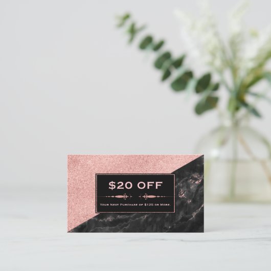 Discount Coupon Rose Gold Marbella Beauty Salon (Stehend Vorderseite)