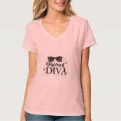 Discount Diva - Chic & Savvy Shopping Queen T-Shirt (Vorderseite)