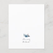 Discount Elegant Dusty Blue und Navy Floral (Rückseite)