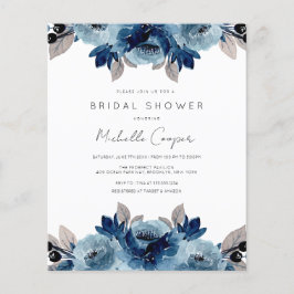 Discount Elegant Dusty Blue und Navy Floral