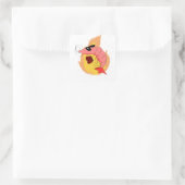 Discount Fighter Garnele Quadratischer Aufkleber (Tasche)