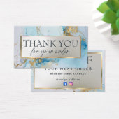 Discount-Karte mit blauem Tupfer (Schreibtisch)