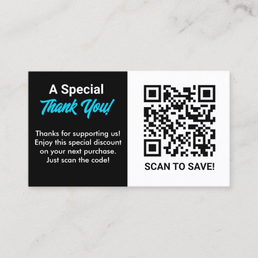 Discount QR Code Visitenkarte (Vorderseite)