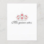 Discount Quinceanera, Rote Einladungen (Rückseite)