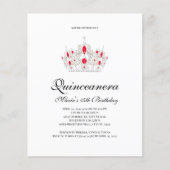 Discount Quinceanera, Rote Einladungen (Vorderseite)