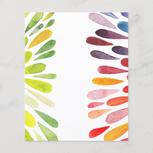 Discount Rainbow Watercolor Brautparty (Rückseite)
