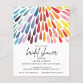 Discount Rainbow Watercolor Brautparty (Vorderseite)