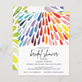 Discount Rainbow Watercolor Brautparty