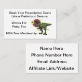 Discount-Visitenkarte für ärztliche Verschreibung Visitenkarte (Vorne/Hinten)