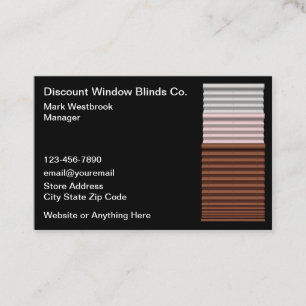 Discount Window Blinds Business Cards Visitenkarte
