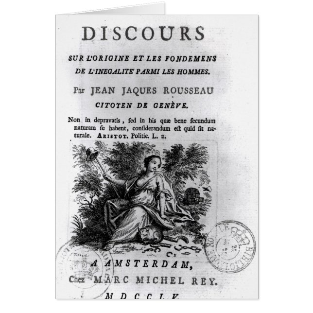 'Discours l'Origine und les Fondements (Vorne)