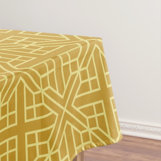 Discover Elegant Geometric Patterns with Gold Line Tischdecke (Beispiel)
