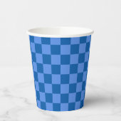 Discover the Allure of Blue Checkerboard Pattern Pappbecher (Links)