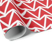 Discover the Impact of Red Zigzag Pattern Geschenkpapier (Rolleneckpunkt)