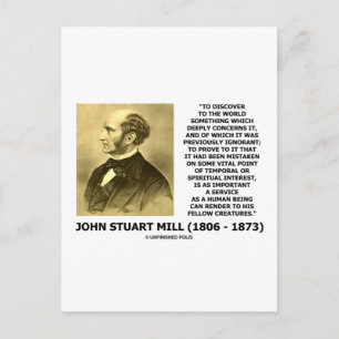 Discover To The World Service Human Beings Quote Postkarte