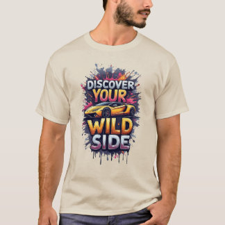 Discover Your Wild Side: Bright Yellow Sports Car T-Shirt
