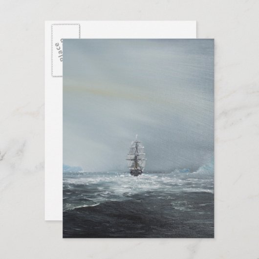 Discovery Captain Scott und Crew Postkarte (Vorne/Hinten)