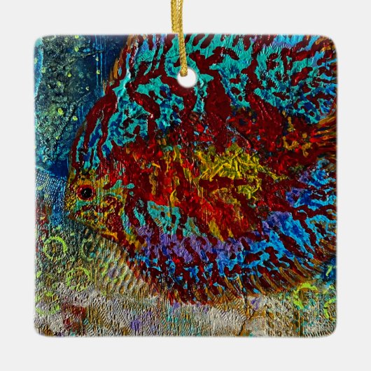 Discus Fish Keramikornament (Vorderseite)