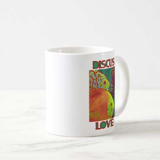 Discus Fish Pair mit Eiern Kaffeetasse (VorderseiteRechts)