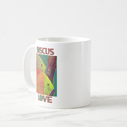 Discus Fish Pair mit Eiern Kaffeetasse (Vorderseite Links)