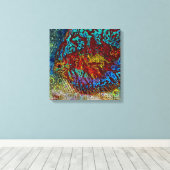 Discus Fish Stretched Canvas Print Leinwanddruck (Insitu (Holzboden))