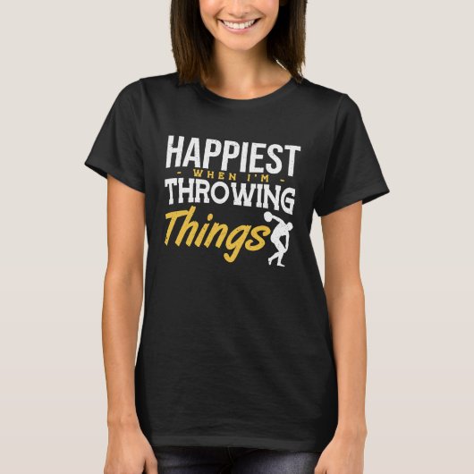 Discus Happiest Throwing Things Discus Throwing  1 T-Shirt (Vorderseite)