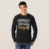 Discus Happiest Throwing Things Discus Throwing T-Shirt (Vorne ganz)