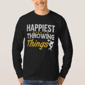Discus Happiest Throwing Things Discus Throwing T-Shirt (Vorderseite)