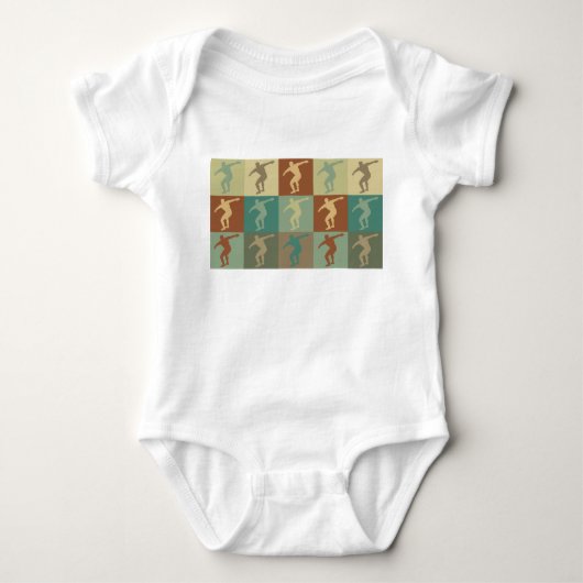 Discus-Pop-Kunst Baby Strampler (Vorderseite)