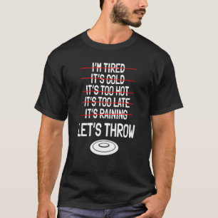 Discus Throw Player Disk Sportler Track und T-Shirt