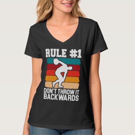 Discus Thrower Dont Throw It Backwards Discus Thro T-Shirt (Vorderseite)