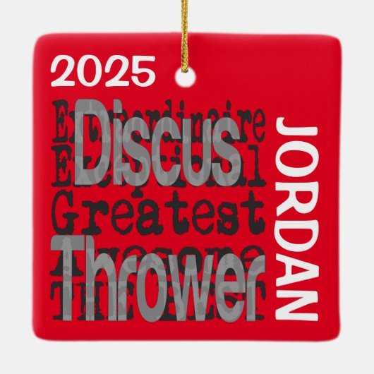 Discus Thrower Extraordinaire CUSTOM Keramikornament (Rückseite)