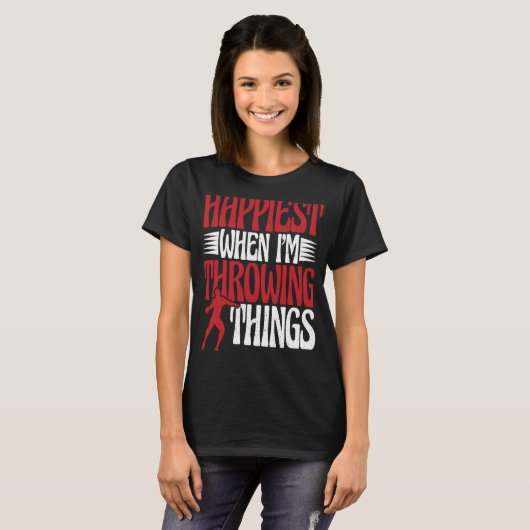 Discus Thrower im Throwing Throwing Discus Throwin T-Shirt (Vorne ganz)