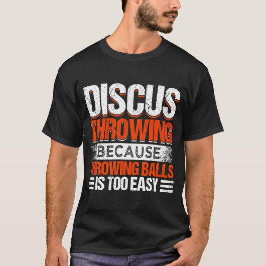 Discus Throwing Athlete Track and Field Thrower Co T-Shirt (Vorderseite)