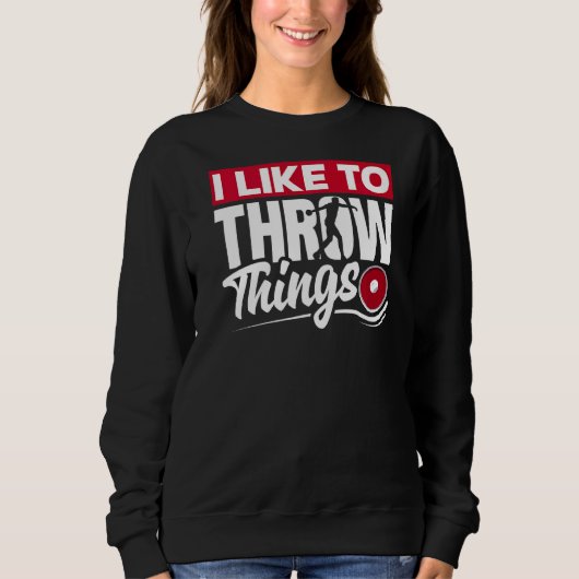 Discus Throwing Discus Thrower Track und Field lik Sweatshirt (Vorderseite)