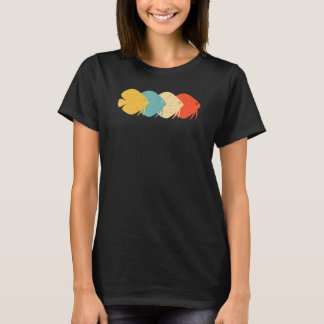 Discus Vintag Retro Pompadour Fisch 60er 70er T-Shirt