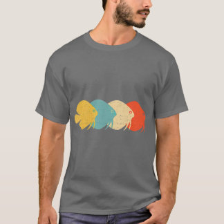 Discus Vintag Retro Pompadour Fisch Lover 60er T-Shirt