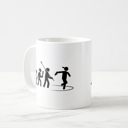 Discus-Werfen Kaffeetasse (Vorderseite Links)