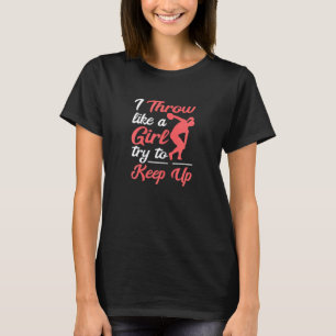 Discus wirbeln ich wie eine Girl-Frau, die älter w T-Shirt
